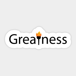 Greatness typographic logo design Sticker